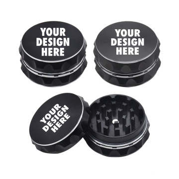 Best Aircraft Aluminum herb Grinder weed grinder 50MM 2 Piece Metal herb crusher Smoking Mini Style custom logo